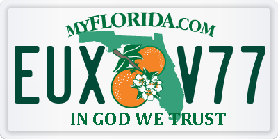 FL license plate EUXV77