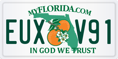 FL license plate EUXV91