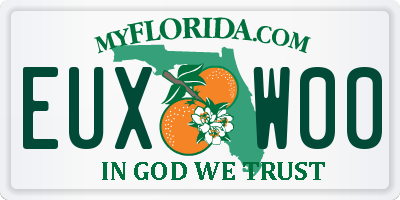 FL license plate EUXW00
