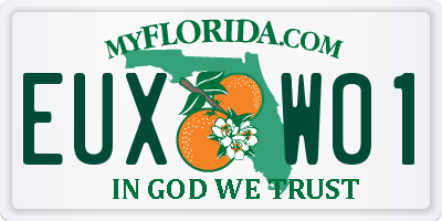 FL license plate EUXW01