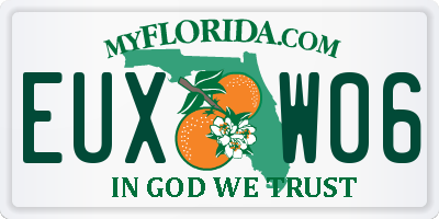 FL license plate EUXW06