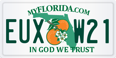 FL license plate EUXW21