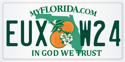 FL license plate EUXW24