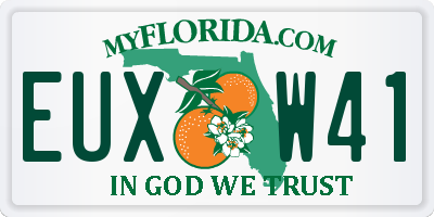 FL license plate EUXW41
