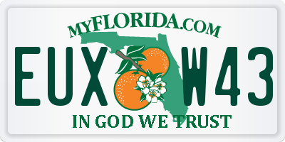 FL license plate EUXW43