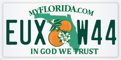 FL license plate EUXW44