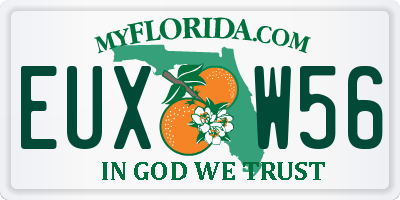 FL license plate EUXW56