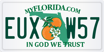 FL license plate EUXW57