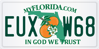 FL license plate EUXW68
