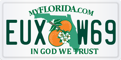 FL license plate EUXW69