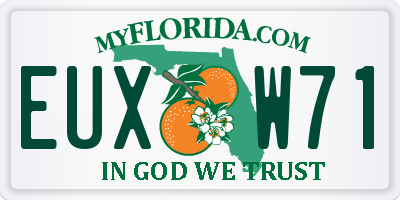 FL license plate EUXW71