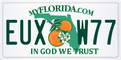 FL license plate EUXW77
