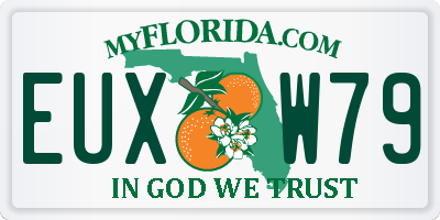 FL license plate EUXW79