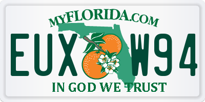FL license plate EUXW94