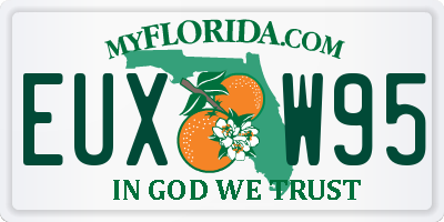 FL license plate EUXW95