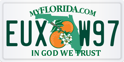 FL license plate EUXW97