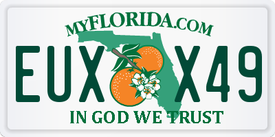 FL license plate EUXX49