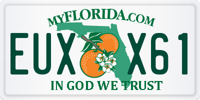 FL license plate EUXX61