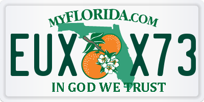 FL license plate EUXX73