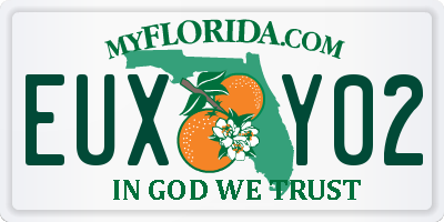 FL license plate EUXY02