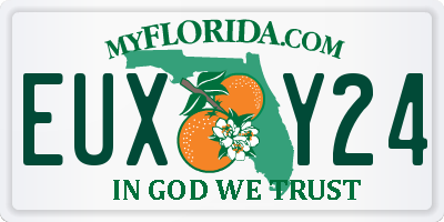 FL license plate EUXY24