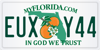 FL license plate EUXY44