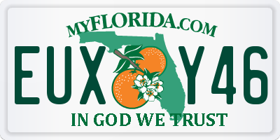 FL license plate EUXY46