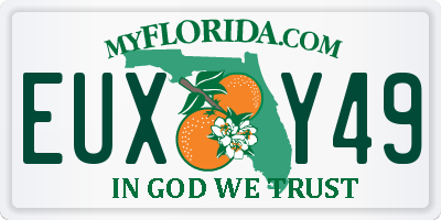 FL license plate EUXY49