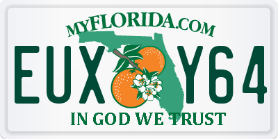 FL license plate EUXY64