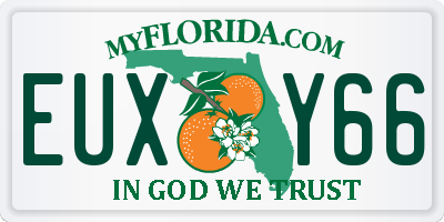 FL license plate EUXY66