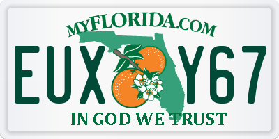 FL license plate EUXY67