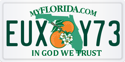 FL license plate EUXY73