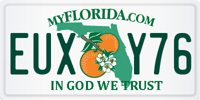 FL license plate EUXY76