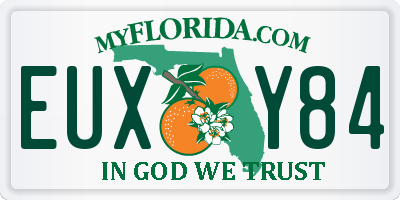 FL license plate EUXY84