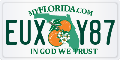 FL license plate EUXY87