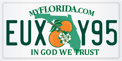 FL license plate EUXY95