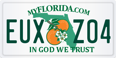 FL license plate EUXZ04