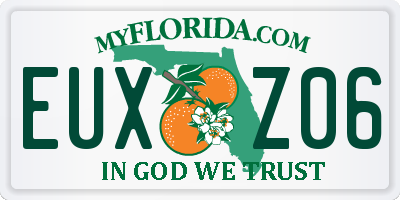 FL license plate EUXZ06