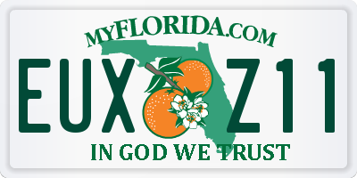 FL license plate EUXZ11