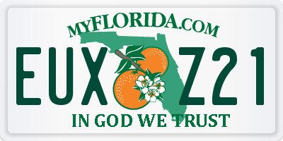 FL license plate EUXZ21