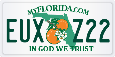 FL license plate EUXZ22