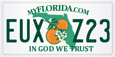 FL license plate EUXZ23