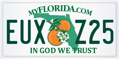 FL license plate EUXZ25