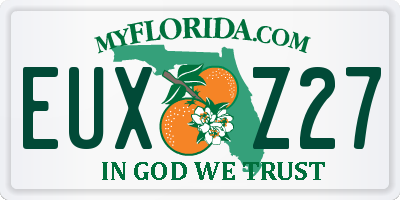 FL license plate EUXZ27