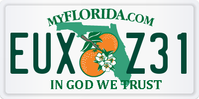 FL license plate EUXZ31