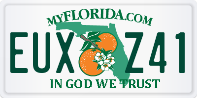 FL license plate EUXZ41