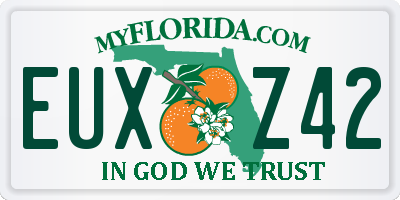 FL license plate EUXZ42