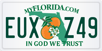 FL license plate EUXZ49