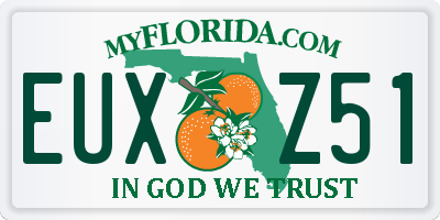 FL license plate EUXZ51