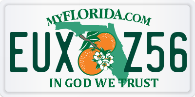 FL license plate EUXZ56